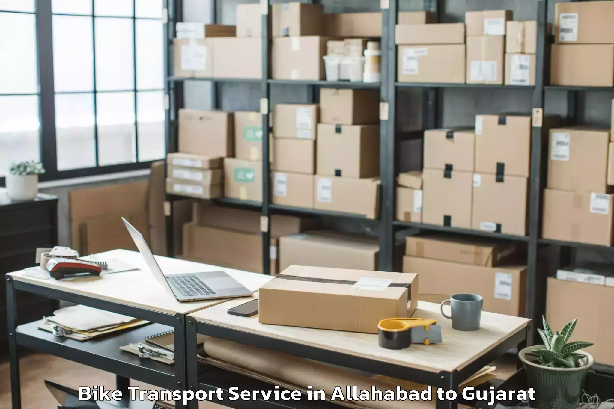 Book Allahabad to Jambusar Bike Transport Online